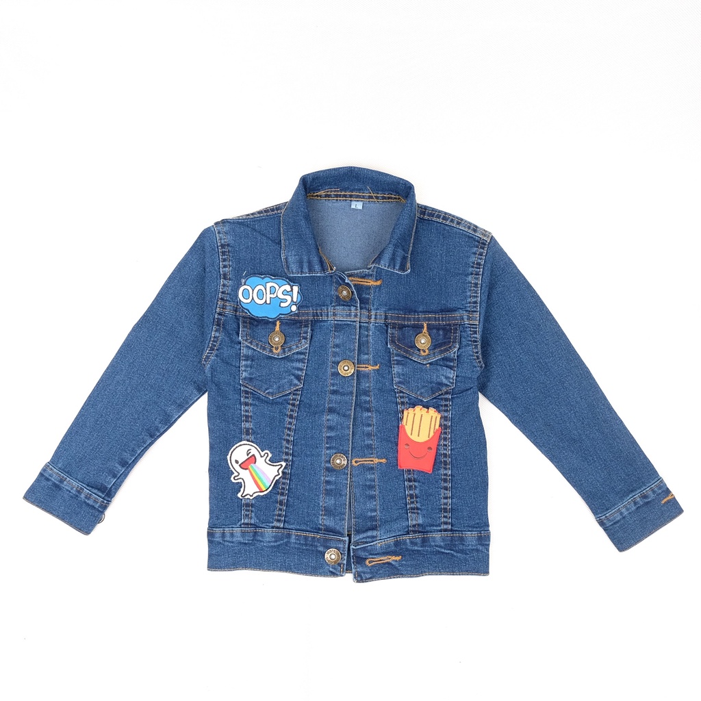 ORIGINAL JAKET JEANS ANAK LAKI LAKI PEREMPUAN 00PS BLUE SERIES BIOWASH  ORIGINAL REAL PICT