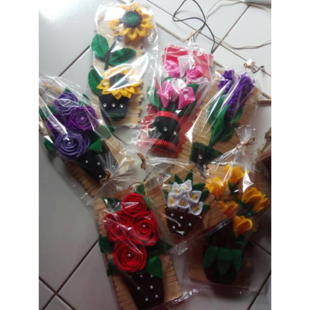 HIASAN DINDING STIK ES KRIM BUNGA FLANEL/HIASAN DINDING BUNGA FLANEL LUCU/DEKORASI DINDING MURAH