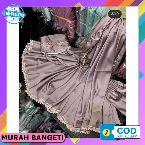 Muekan Sutra Jepang Swarosky/Mukena Sutra Jepang Setelan/Mukena Sutra Jepang Putih Bersih/Mukena Sut