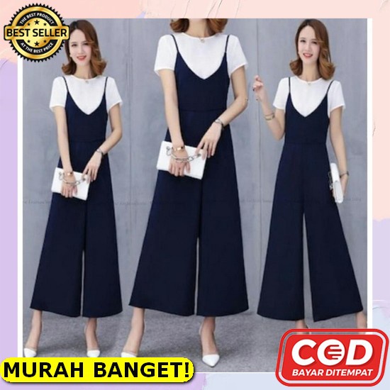 Jumpsuit Pendek Jumpsuit Bangkok Jumpsuit Korean Style Jumsuid Jumsuit Beach Wear Baju Pantai Asd [J