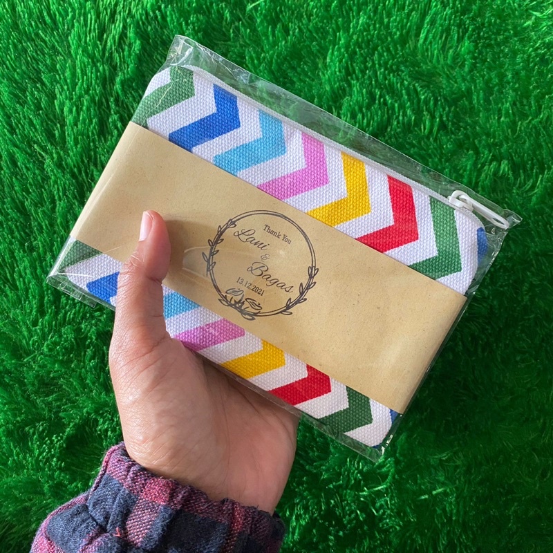 ViebeeSHOP ~ SOUVENIR PONOROGO Dompet Koin Kanvas Ukuran 14X10 Include Thanks Card Custom