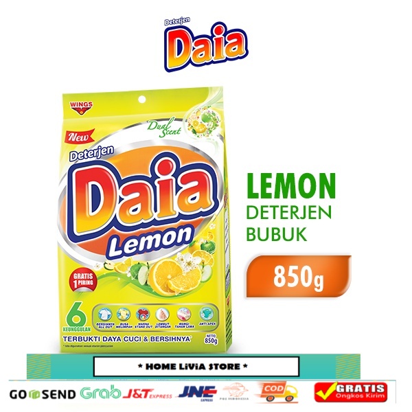 Daia Deterjen Bubuk Lemon 850 gr