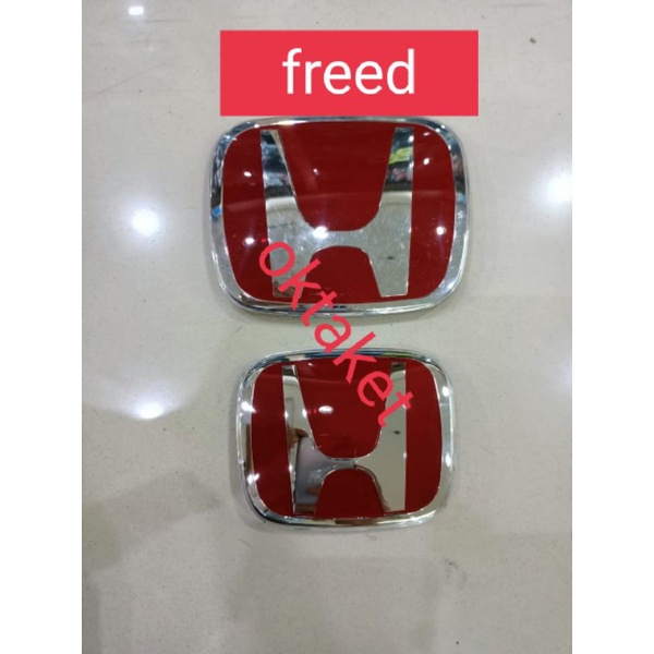 emblem / logo honda merah chrome depan belakang FREED ORI