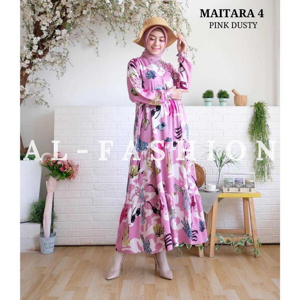 ABA agen baju homey dress gamis wanita MAITARA-MAITARA 04 DUSTY