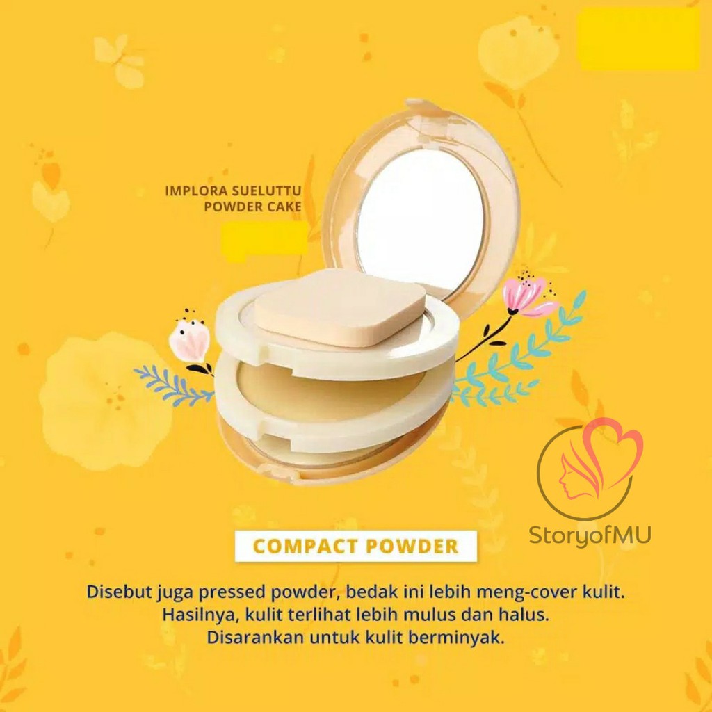 (320) IMPLORA Bedak Suelutte Compact Powder Two Way Cake 3in1