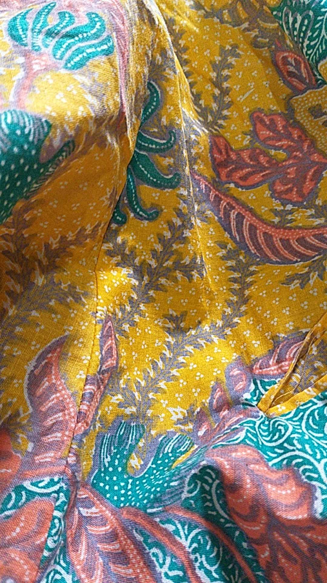 Atasan Blouse Batik Mosa Wanita Lengan Panjang Kancing Depan. Motif Wed Biru Batik Pekalongan -a03