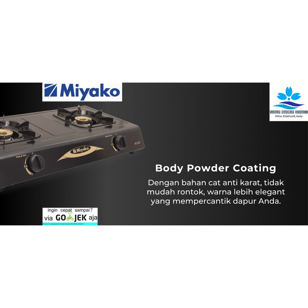 KOMPOR GAS MIYAKO 2 TUNGKU KG 302C