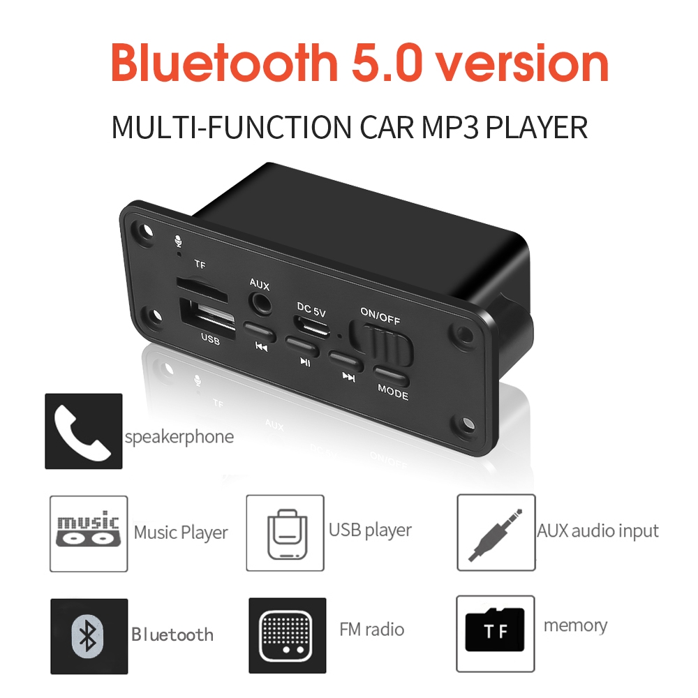 Modul Decoder Wireless Bluetooth WMA MP3 Audio AUX USB TF