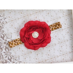 Mud Pie Leopard Flower Soft Headband
