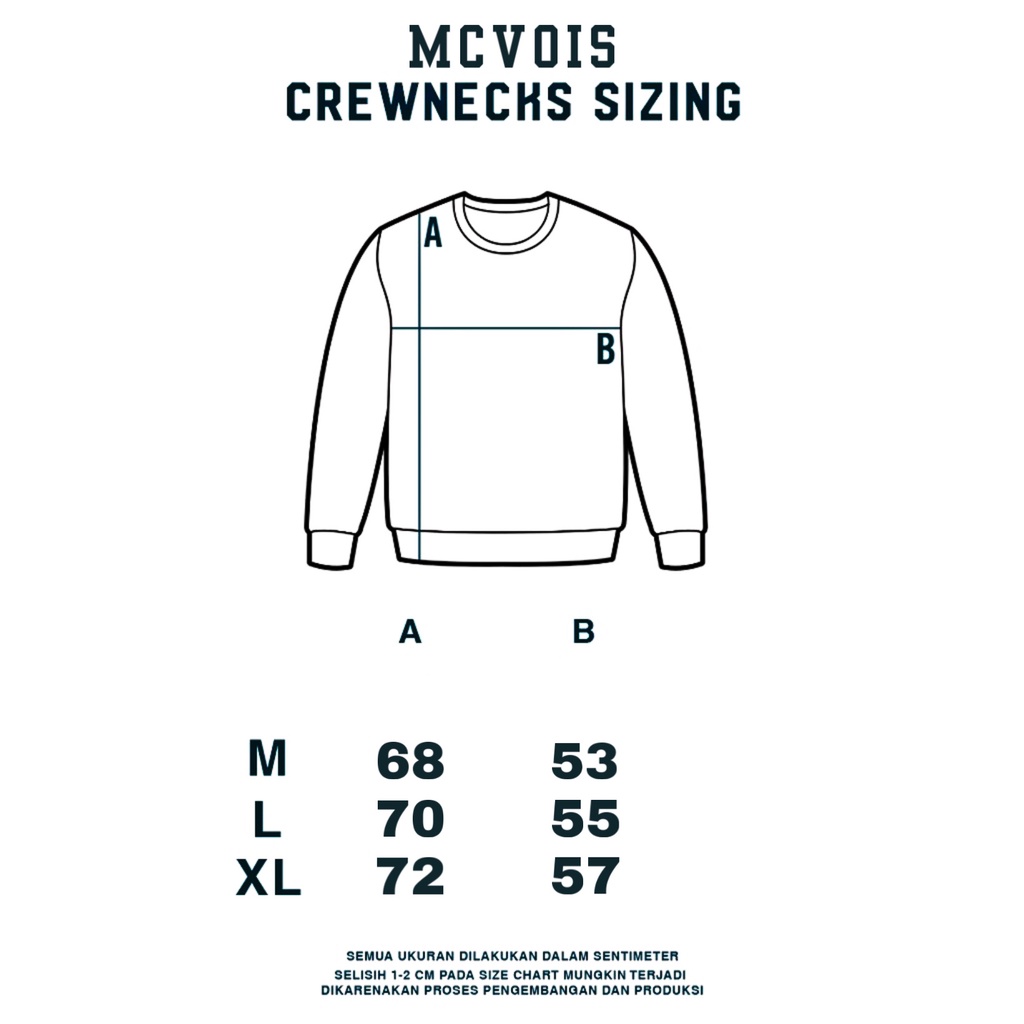 Mcvois Sweater Crewneck Polos Pria Wanita Premium Distro