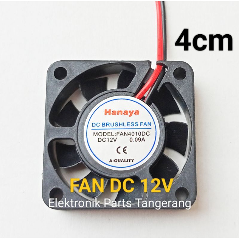 FAN DC 12V 4CM KIPAS PENDINGIN UKURAN 4CM FAN DC 4CM 12V FAN DC 12 VOLT 4CM FAN DC 12 V