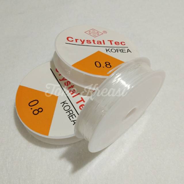 (Per Roll) Karet kenur Crystal Tec Korea 0.4 / 0.6 / 0.7 / 0.8mm - senar elastis / karet untuk gelang