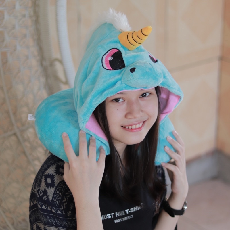 Boneka Bantal Leher Unicorn Kupluk Terbaru Berlabel SNI