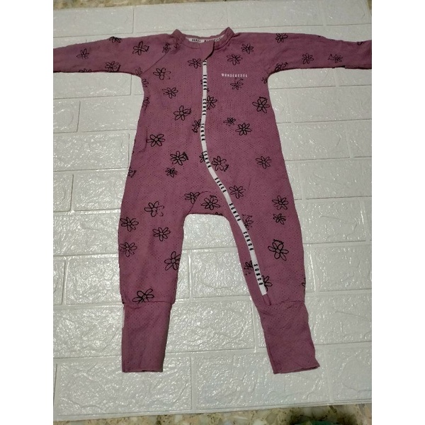 New No Tag Sleepsuit Wondercool Bonds Baby Plum Flowers New Wondercool Zipper Wondersuit Bonds Baby 