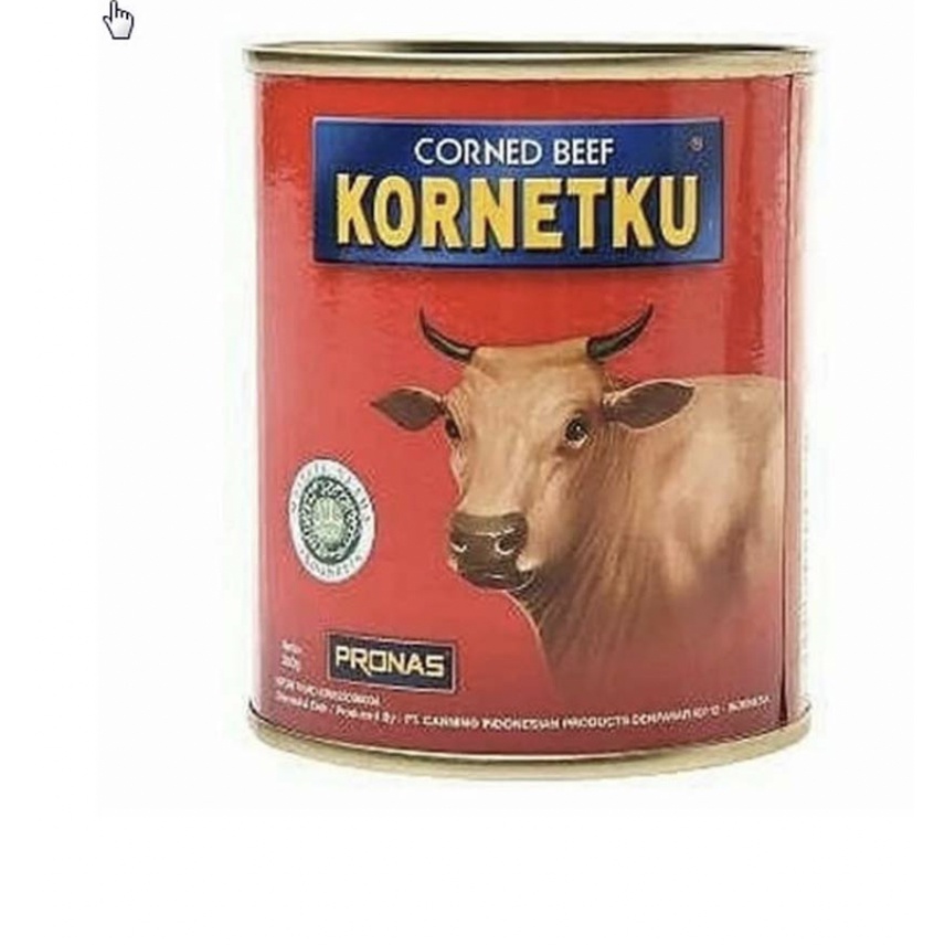 

kornet daging sapi kornetku pronas 340 gram dus isi 24 / Kornetku