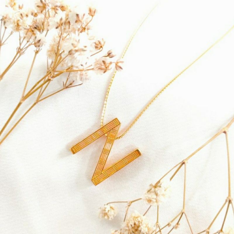 Kalung liontin Wanita Hati Bola Hadiah ultah Teman Pacar ibu Emas asli