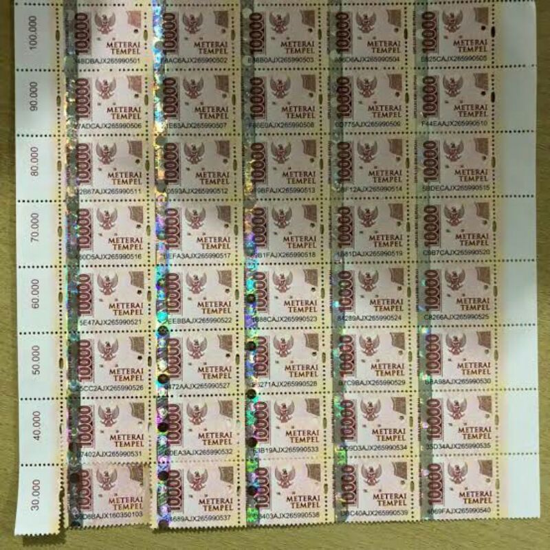 

Meterai 10000 Baru ORIGINAL Materai / Meterai 10000 / Meterai Tempel 10000 / Meterai 10000 Original