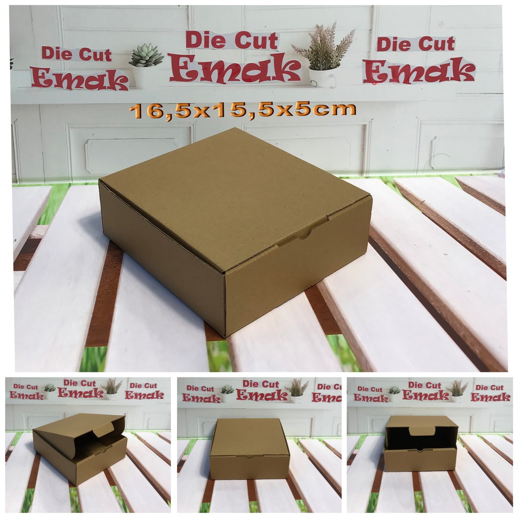 

kardus uk.16,5x15,5x5 cm kotak box karton Die Cut