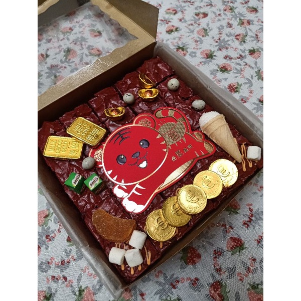 

brownies red velvet edisi imlek