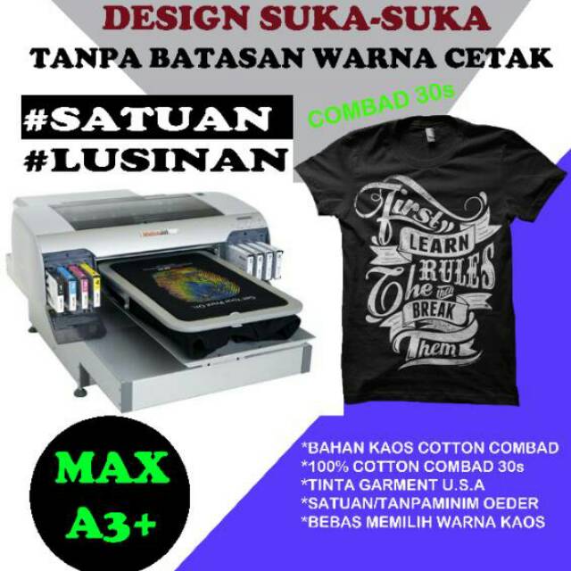 Sablon Kaos & Print Kaos DTG Proses Cepat | Porinto