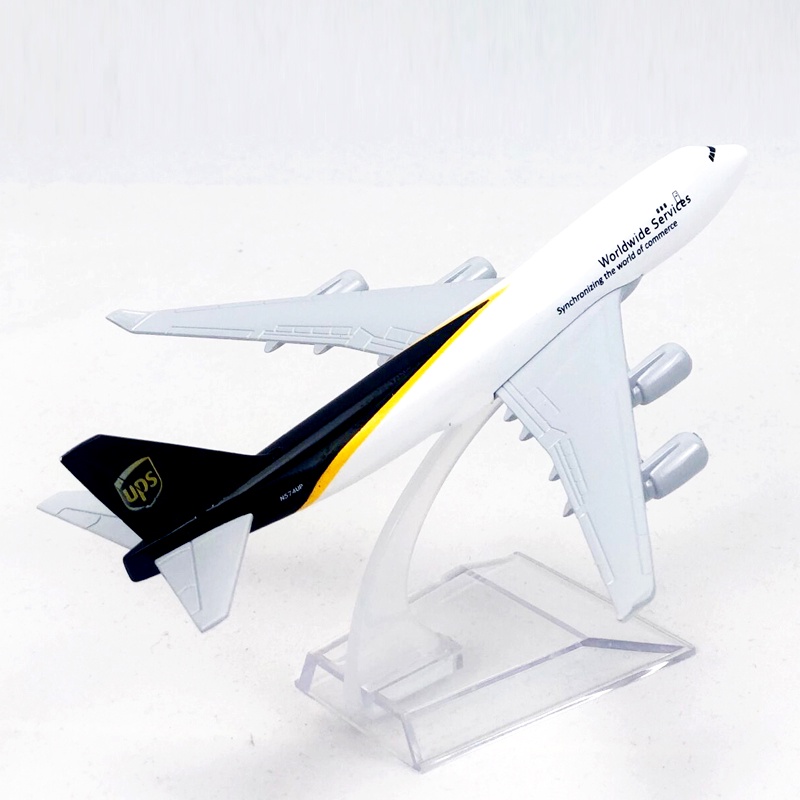 Ups B747 Boeing 747model Pesawat Metal Die-cast Pengiriman Parcel Pesawat Kargo Model 16CM