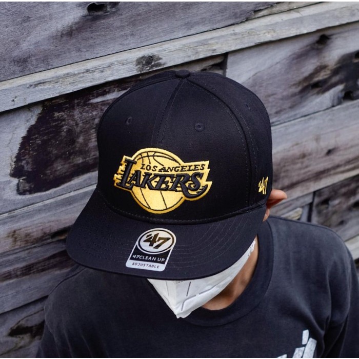 Topi Pria topi los angels Lakers bill up topi baseball pria import mirror - Logo kuning 2(U6Y4) Topi