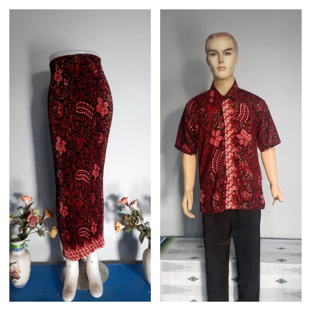 PROMO SET KEMEJA ROK BATIK COUPLE / SET KEMEJA ROK COUPLE / SET BATIK COUPLE