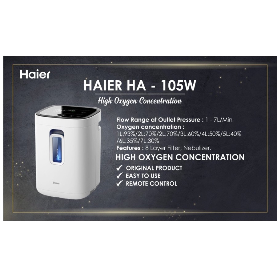 Avery - Haier HA-105W Oxygen Concentrator