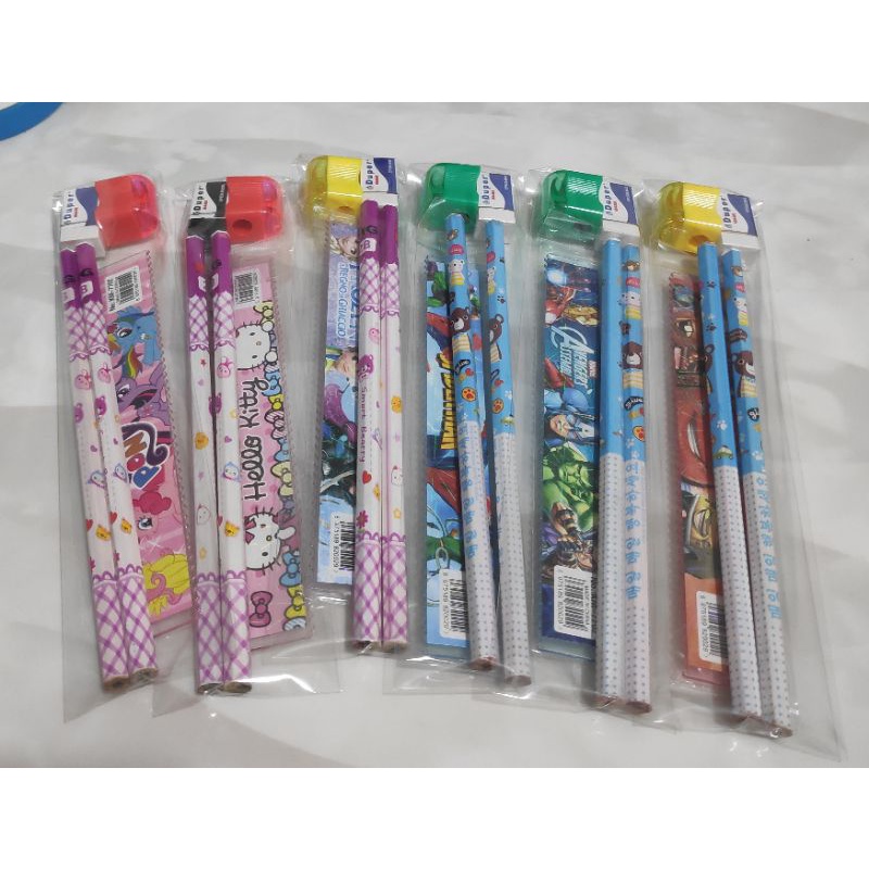 

Set pensil 5 item / paketan pensil souvenir ultah/ acara lomba dll