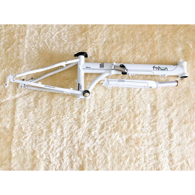 Frame Fork handle post Hp Fnhon Storm putih white Discbrake DB Disc brake