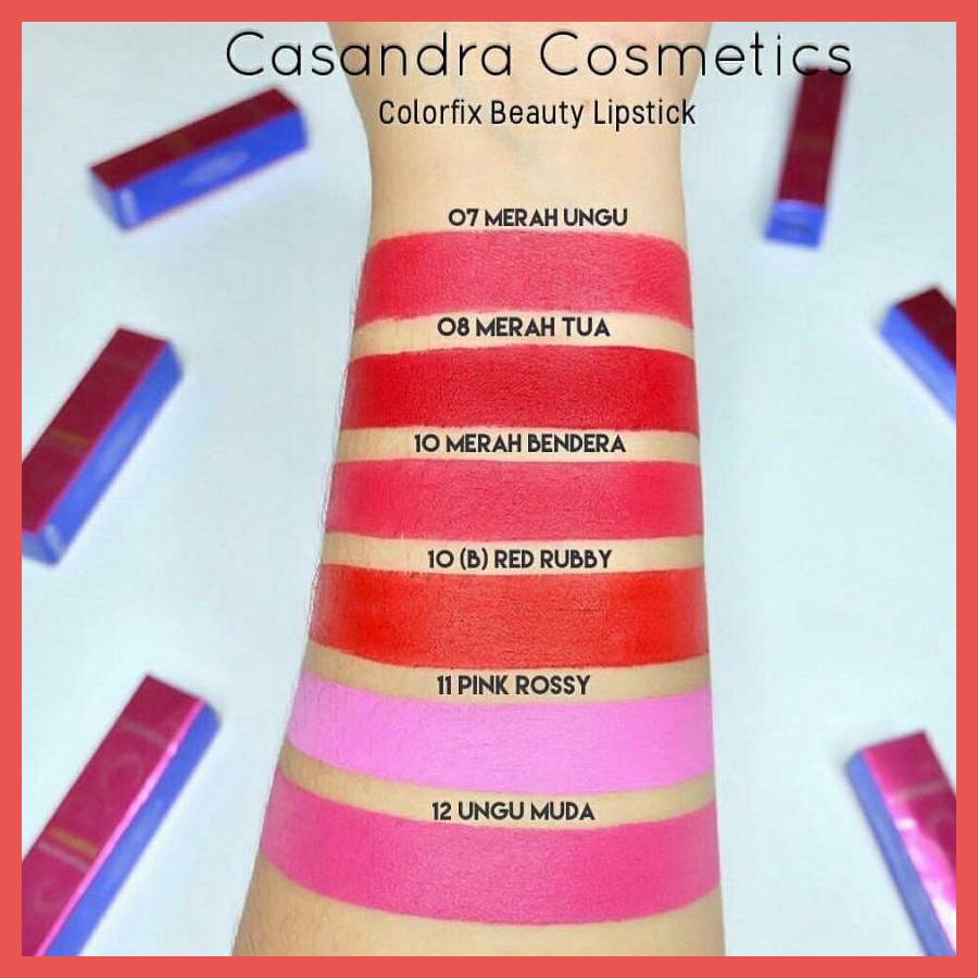 CASANDRA LIP SERIES ( COLORFIX LIPSTICK / LIP TINT / LIP BALM MAGIC &amp; ALOE VERA SERIES )