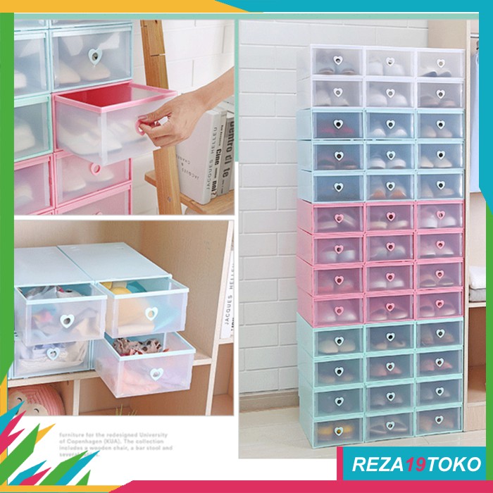 BOX SERBAGUNA PLASTIK / BOX SEPATU TRANSPARAN / BOX SEPATU PLASTIK / BOX SEPATU SERBAGUNA RG092