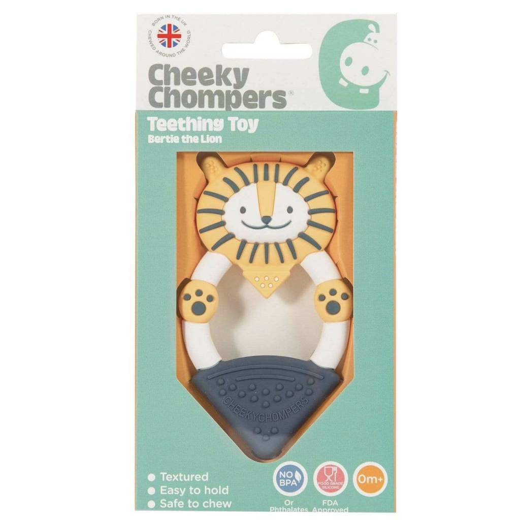 Cheeky Chompers Teether - Elephant / Lion / Hippo - Gigitan Teething Chomper Toy Toys Anak Baby Bayi Mainan Sensory