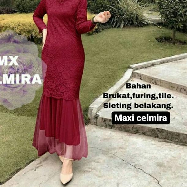 ♖ MX CELMIRA BRUKAT REALPICT / PREMIUM GLITER / MAXI BRUKAT DUYUNG/GAMIS PESTA/ MAXI DUYUNG/MX PREMI