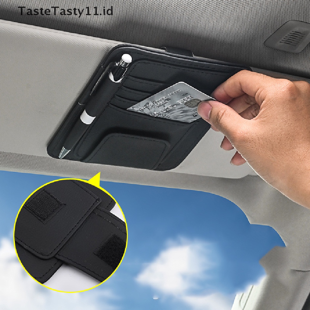 Tastetasty Kotak Penyimpanan Kacamata / Kartu Untuk Sun Visor Mobil