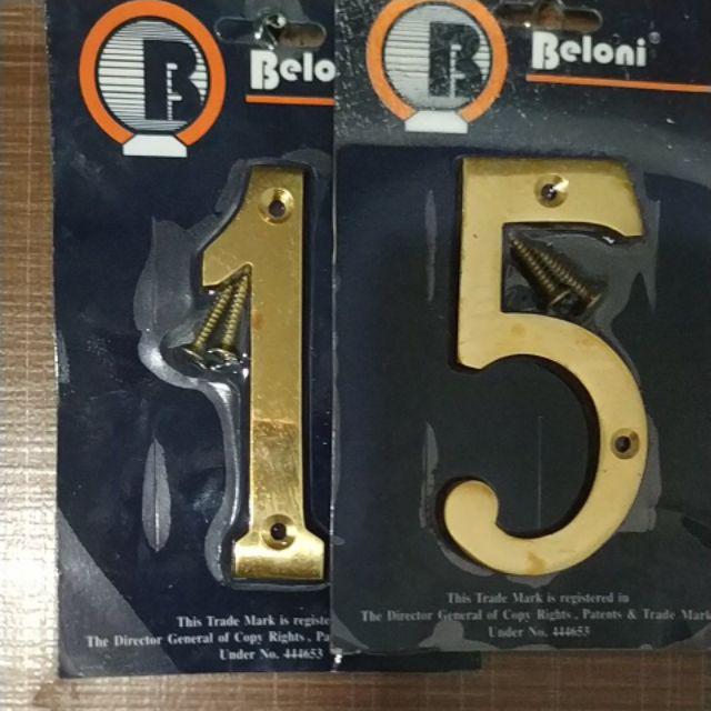 Nomor Dan Huruf Rumah Bahan Metal Chrome Gold