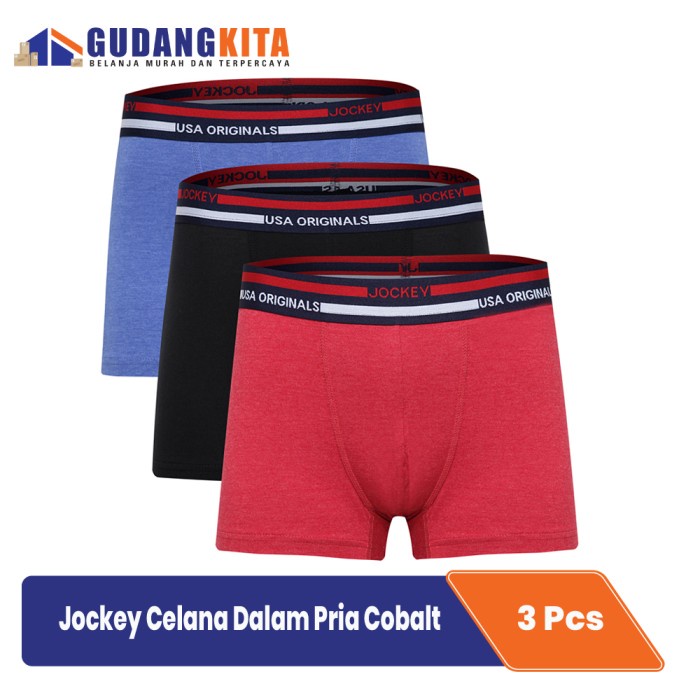 Celana Dalam Boxer Pria Jockey Trunk Underwear M-TRXMOS220J104 Cobalt - S