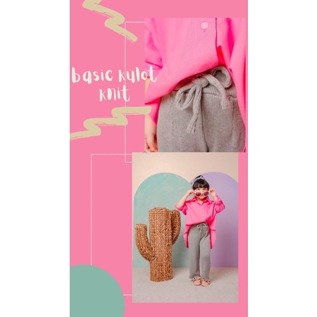 Basic kulot knit untuk anak usia 3-9 tahun