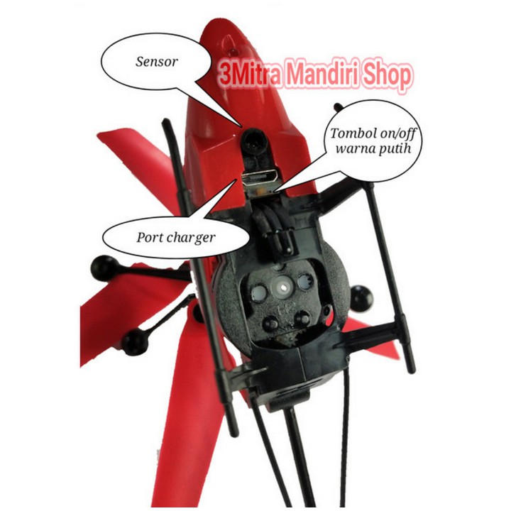 Mainan Anak Flying heli helicopter Toy Mainan Anak Terbang Sensor tangan