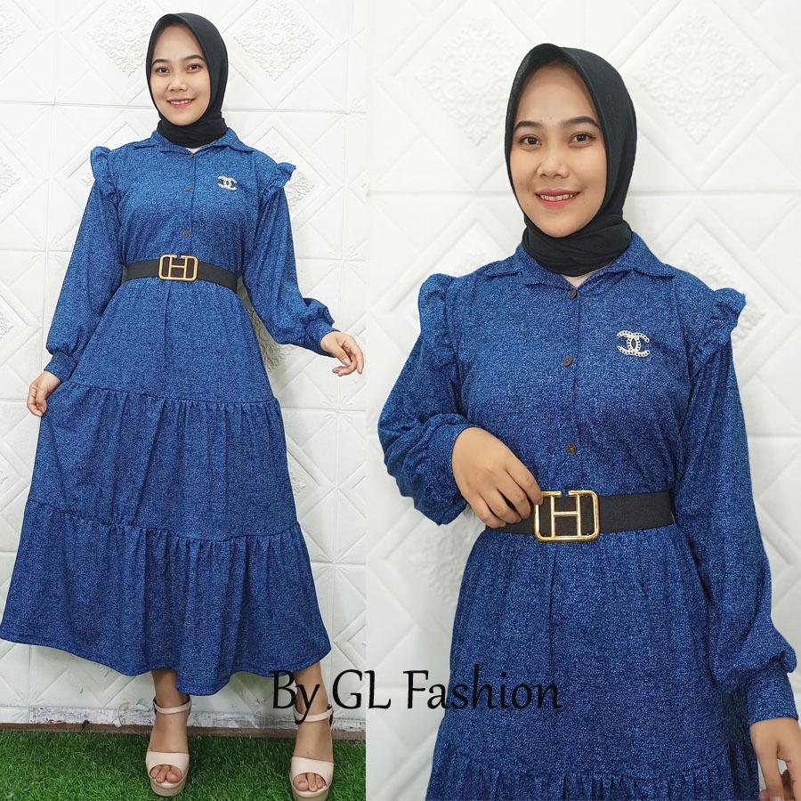 KIARA DRESS LOLY BUSUI WANITA GAMIS  GL FASHION