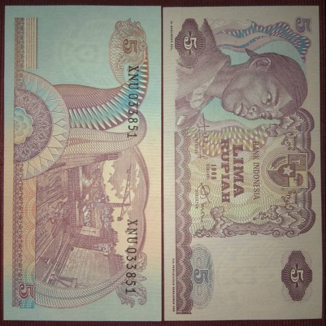 UANG KUNO 5 RUPIAH JENDRAL SUDIRMAN TAHUN 1968