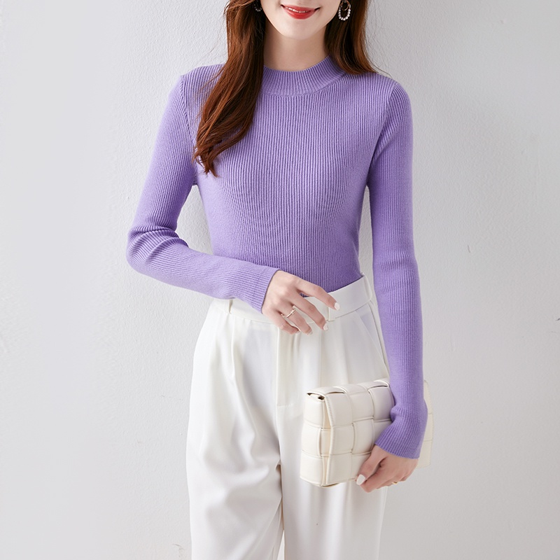 【Elegant】The Executive Mock Neck Long Sleeve T-Shirt 7012