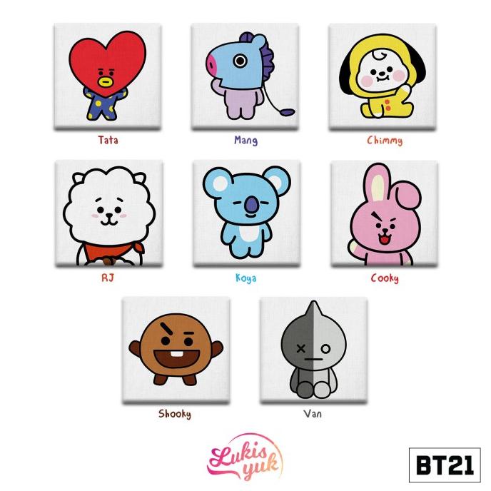 

DIY Painting Kit - BT21 - Paint by Numbers Kit - by LukisYuk