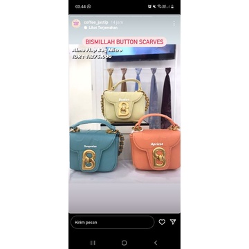 Alma flap bag butter micro