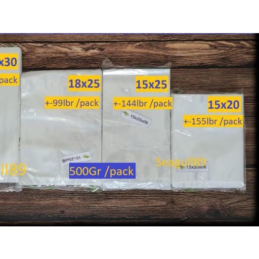 ♬ Kantong Plastik PP Bening Tebal 06 Lebar 15 18 20 - Snack Makanan - 20x30 ♦
