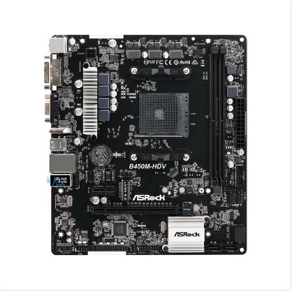 ASRock B450M-HDV (AM4, AMD Promontory B450, DDR4, USB3.1, SATA3)