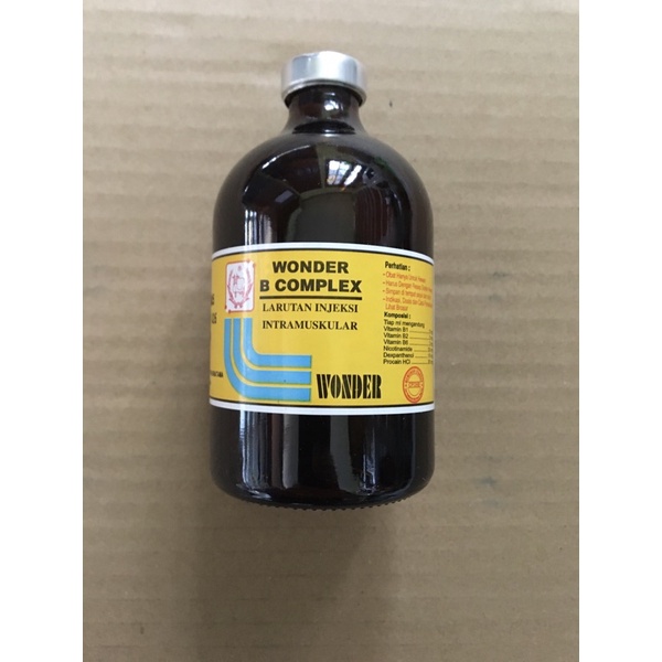 VITAMIN B KOMPLEKS WONDER INJEKSI 100 ML UNTUK HEWAN
