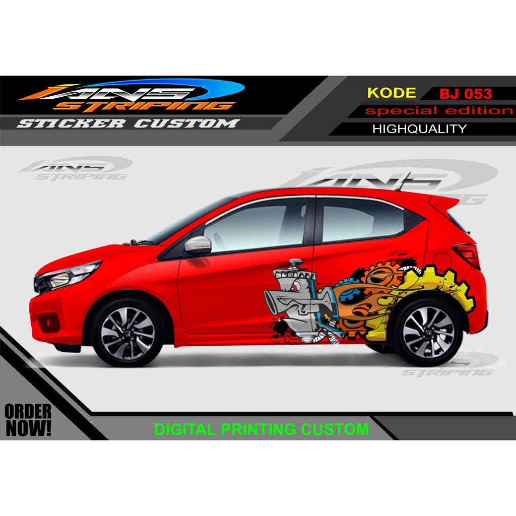 STIKER MOBIL SAMPING/ DECAL STIKER MOBIL BRIO, JAZZ DLL