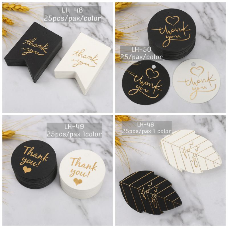 

Hang tag label thank you/for you premium 25PCS