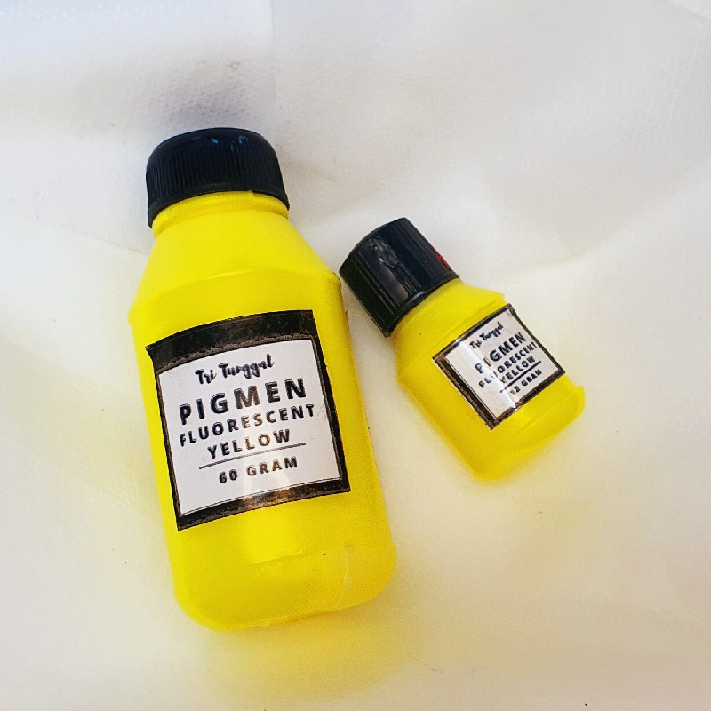 PIGMEN 60GR FLUORESCENT YELLOW Pewarna Sablon Pigment Color Bundle Stabilo Slime Waterbased Tie Dye Pigment Cat Warna Warni Air Cair Cairan Liquid Cat Paint Painting Kerajinan Prakarya Kesenian Perlengkapan Gambar Mewarna Craft Grosir  Prakarya Malang